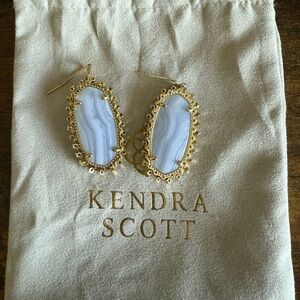 Kendra Scott Beaded Ellie Earrings with Lace Agate